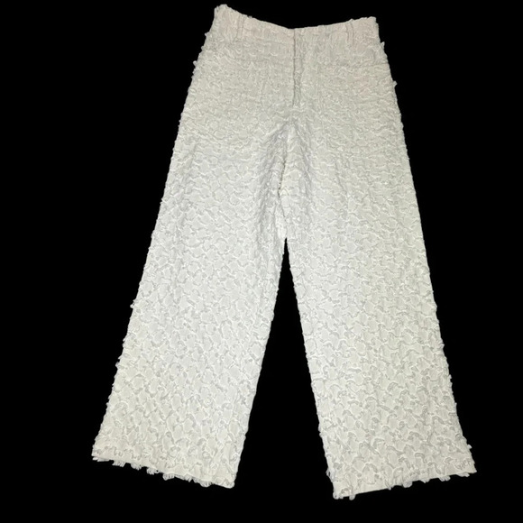 AVEC LES FILLES  White Trapped Wide Leg Pant Sz: XL - Picture 4 of 12